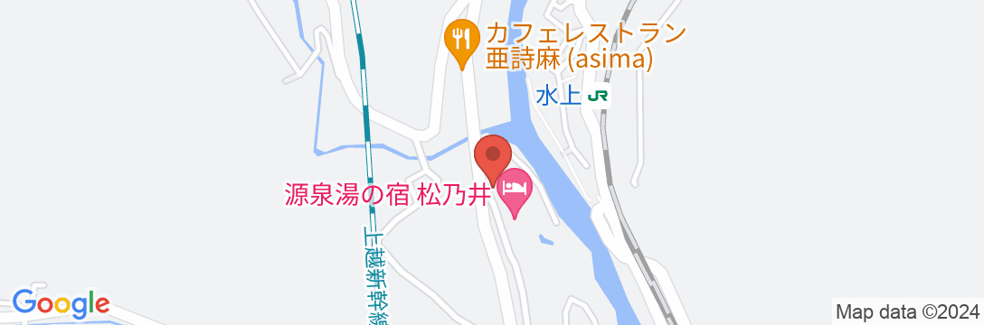 水上温泉 源泉湯の宿 松乃井の地図