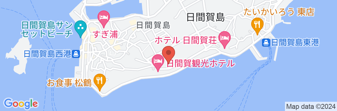 日間賀島 たくみ観光ホテルの地図