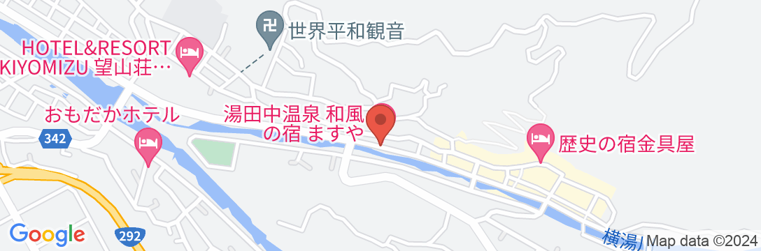 湯田中温泉 和風の宿 ますやの地図