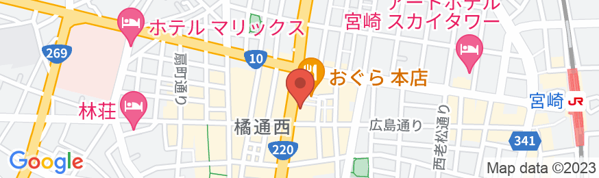 アパホテル〈宮崎駅橘通〉の地図