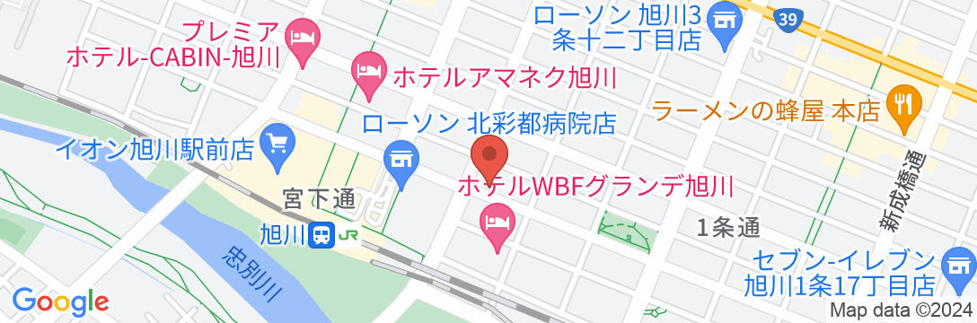 ホテルメイツ旭川の地図