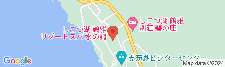 しこつ湖鶴雅リゾートスパ水の謌の地図