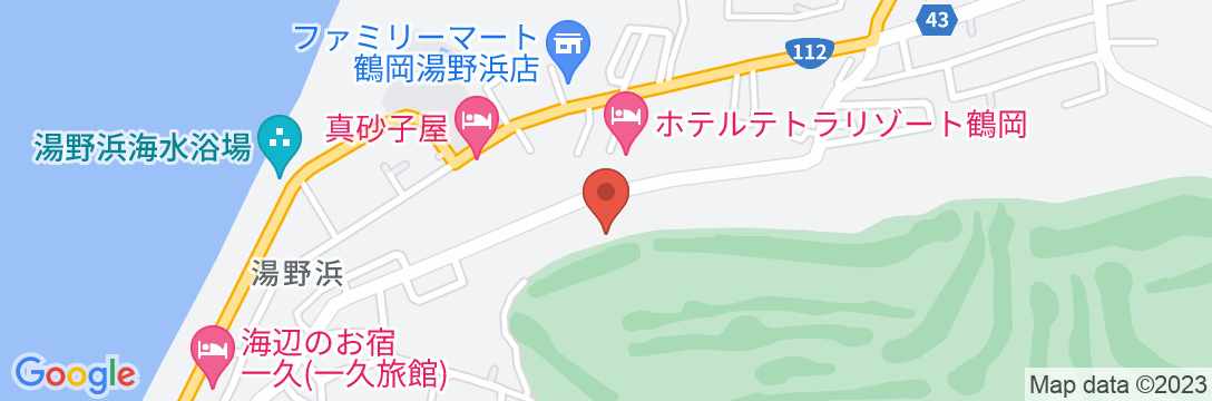 ホテルテトラリゾート鶴岡の地図
