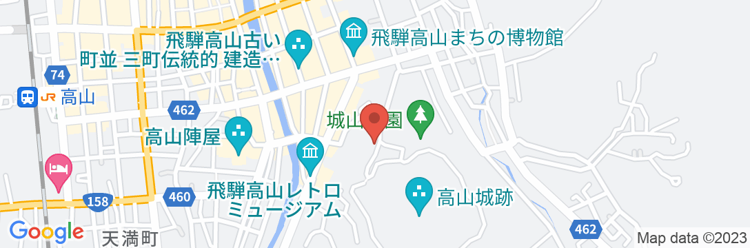 飛騨高山温泉 宝生閣の地図