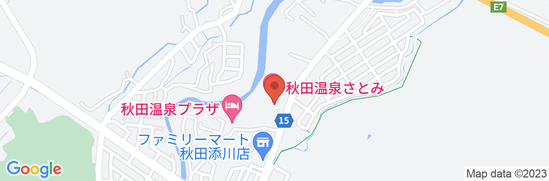 秋田温泉さとみの地図