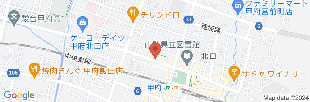 ホテルクラウンヒルズ甲府(旧:甲府ホテル/BBHホテルグループ)の地図