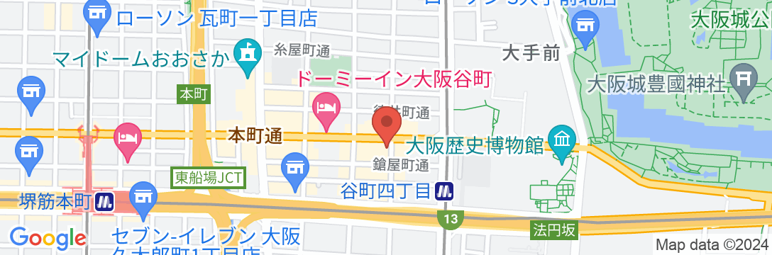 アパホテル〈大阪谷町〉(全室禁煙)の地図