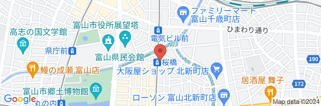富山マンテンホテル(マンテンホテルチェーン)の地図