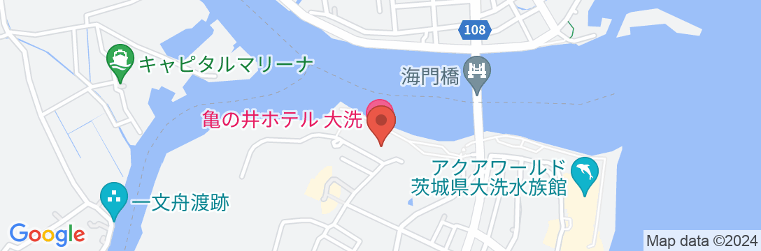 亀の井ホテル 大洗の地図