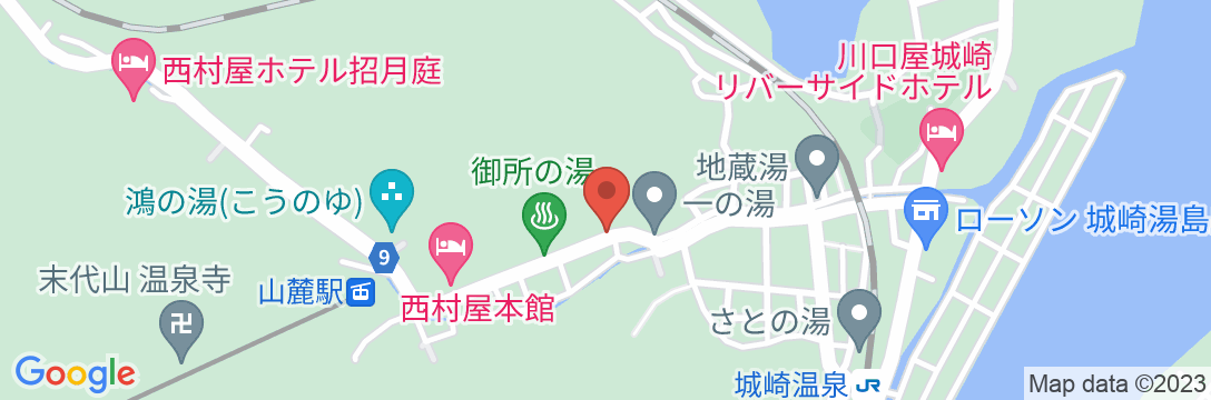 城崎温泉 安田屋旅館の地図