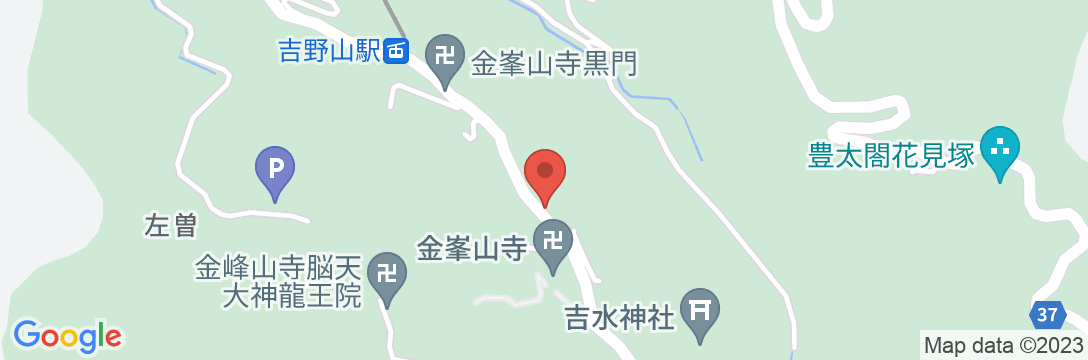 世界遺産吉野山 吉野荘湯川屋の地図