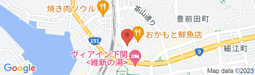 下関ステーションホテルの地図