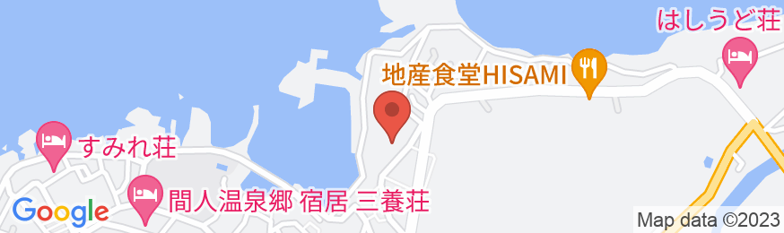 間人ガニの本場・大人専用の宿 海雲館の地図
