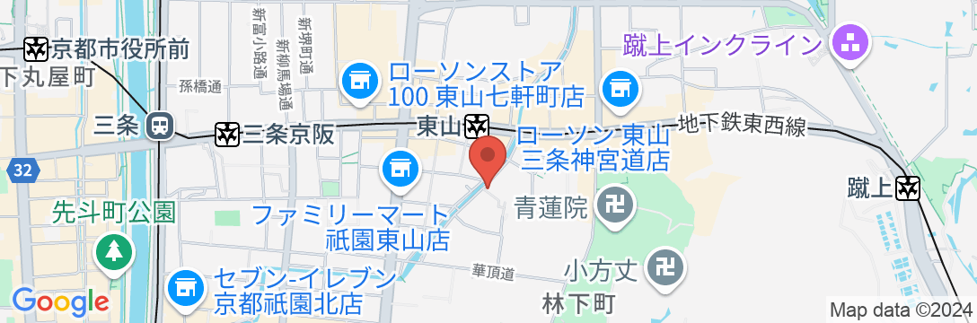 東山三条 白川庵の地図