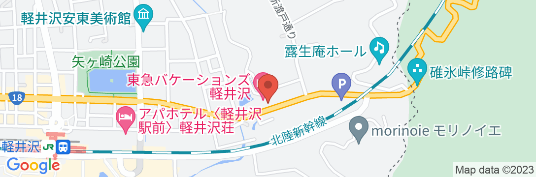 東急バケーションズ軽井沢の地図