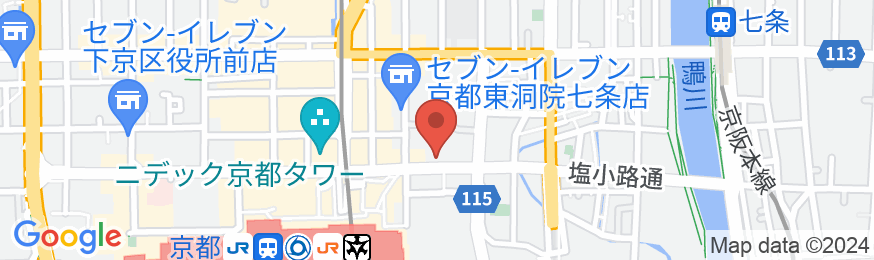 天然温泉 花蛍の湯 ドーミーインPREMIUM京都駅前(ドーミーイン・御宿野乃 ホテルズグループ)の地図