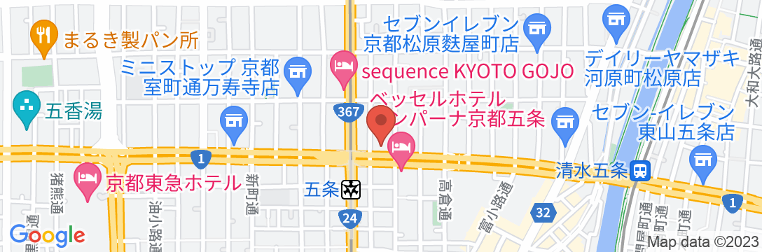 シタディーン京都 烏丸五条の地図