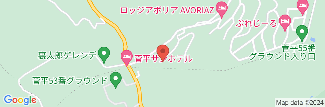 菅原高原 ペンション&レストラン HIROSTRADAの地図