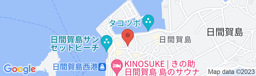 日間賀島 網元旅館 中平の地図
