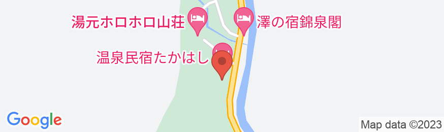 北湯沢温泉 温泉民宿たかはしの地図
