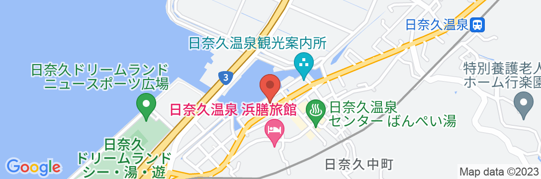 日奈久温泉 新浜旅館の地図