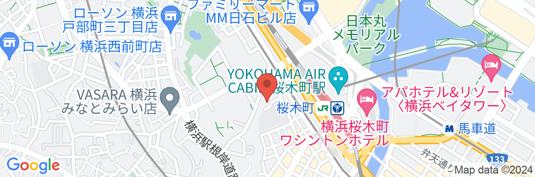絹の湯 ホテルテラス横浜桜木町(BBHホテルグループ)の地図