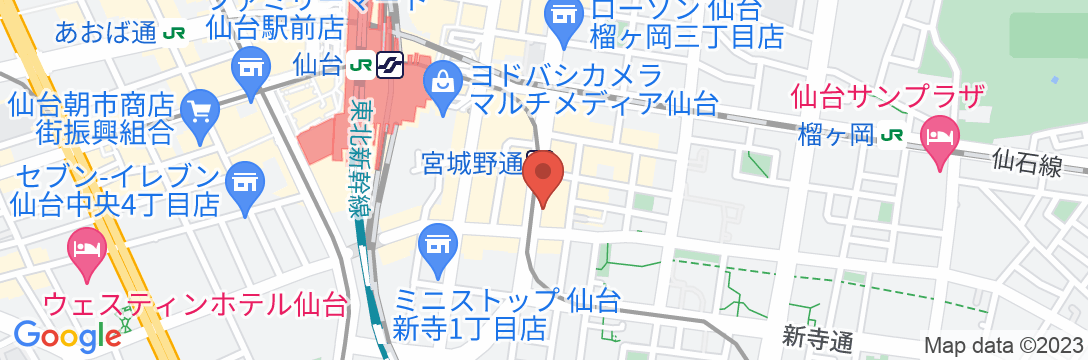 テンザホテル・仙台ステーションの地図