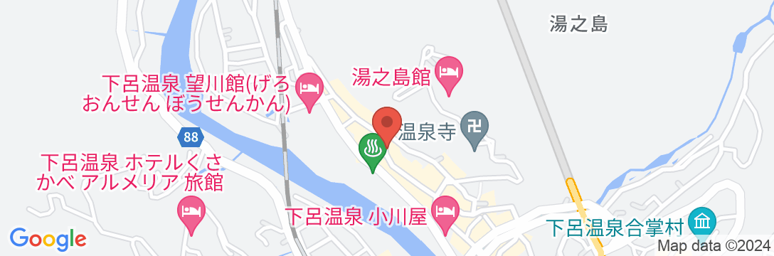 温泉宿廣司の地図