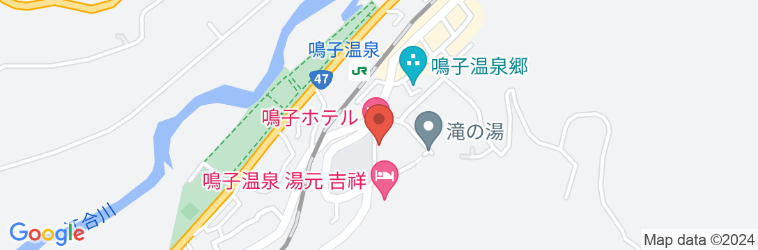 鳴子温泉 名湯の宿 鳴子ホテルの地図