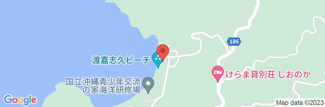 とかしくマリンビレッジ <渡嘉敷島>の地図