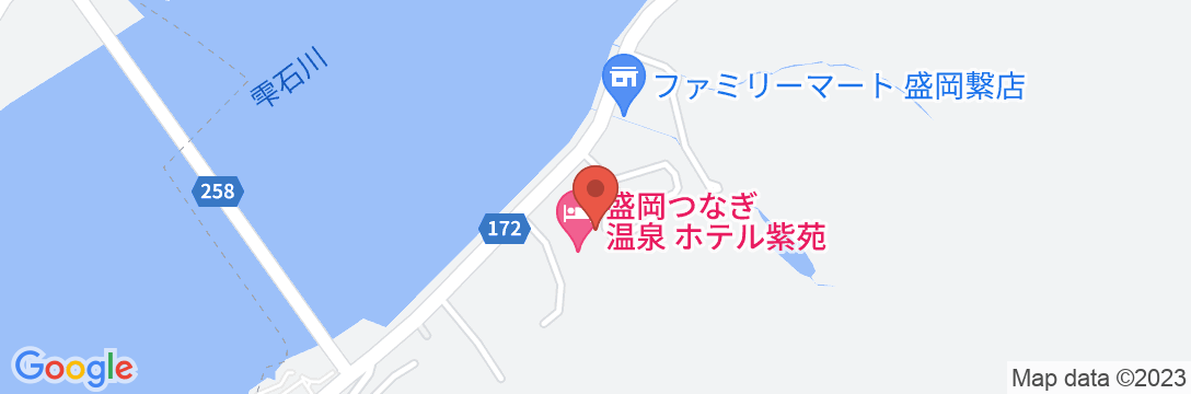 盛岡つなぎ温泉 ホテル紫苑の地図