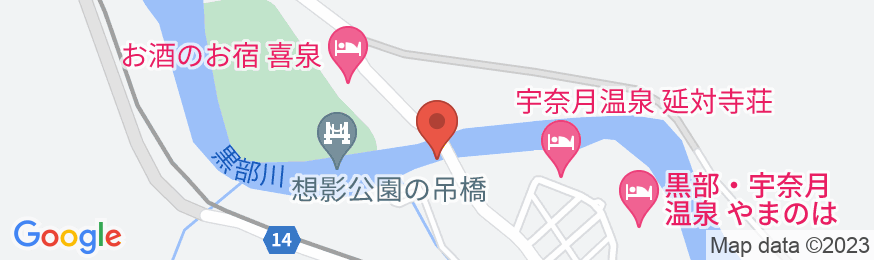 TOGEN 黒部 宇奈月温泉の地図