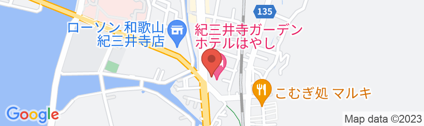 紀三井寺温泉花の湯 ガーデンホテルはやしの地図
