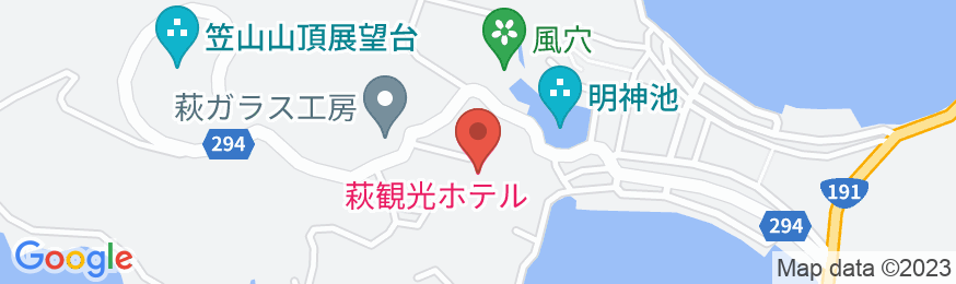 萩温泉郷 日本海を一望する絶景の宿 萩観光ホテルの地図