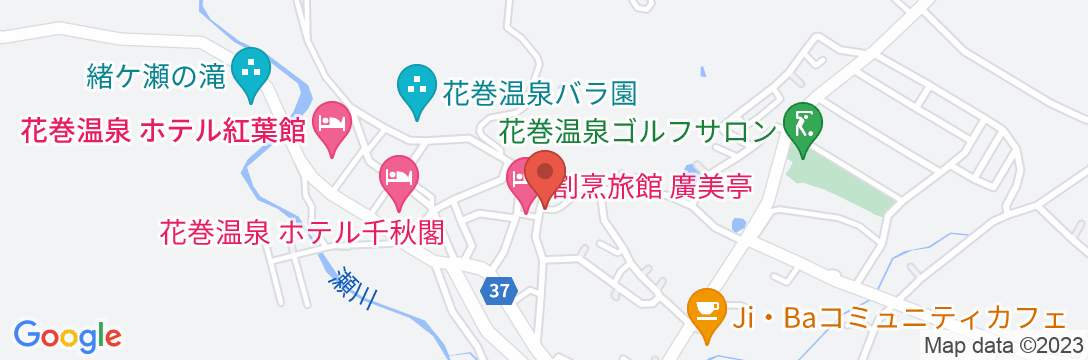 花巻温泉 割烹旅館 廣美亭の地図