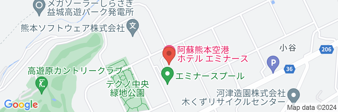 阿蘇熊本空港ホテルエミナースの地図