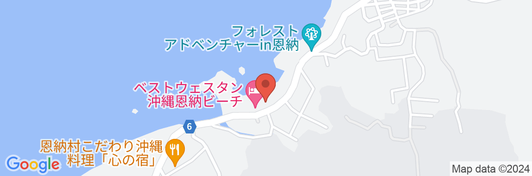 ベストウェスタン沖縄恩納ビーチの地図
