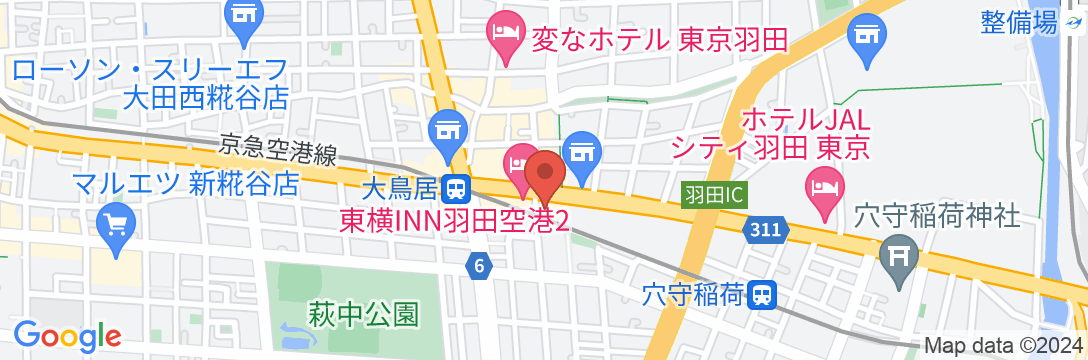 東横INN羽田空港1の地図