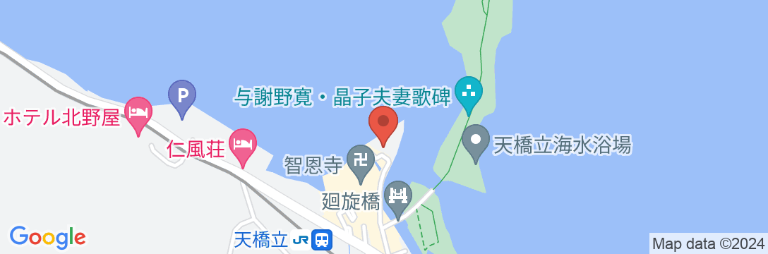 文珠荘 松露亭の地図
