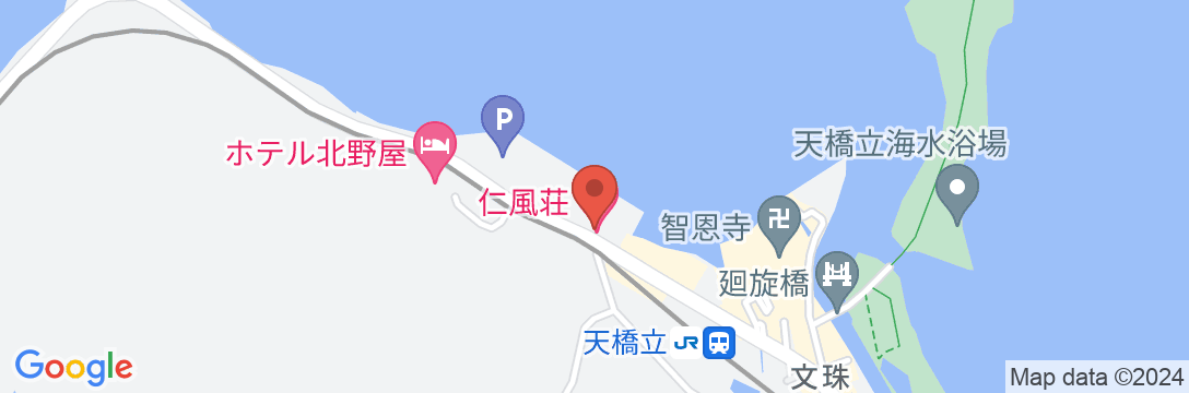 日本三景 天橋立の見える宿 仁風荘の地図