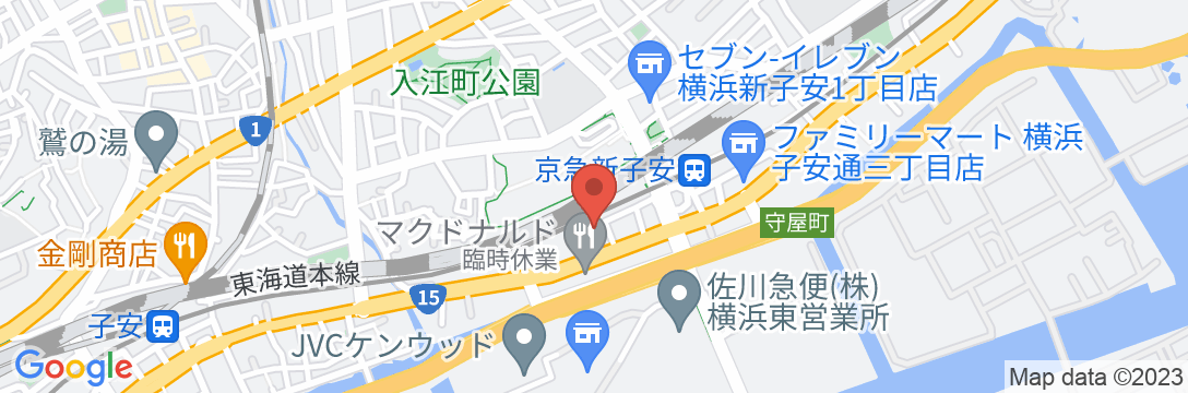 東横INN横浜新子安駅前の地図