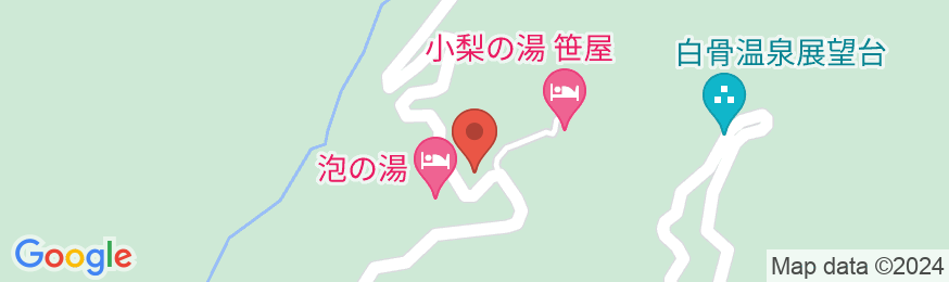 白骨温泉 かつらの湯 丸永旅館の地図
