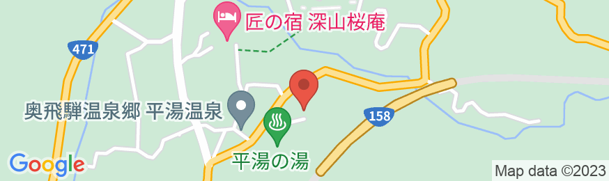 奥飛騨山荘 のりくら一休の地図
