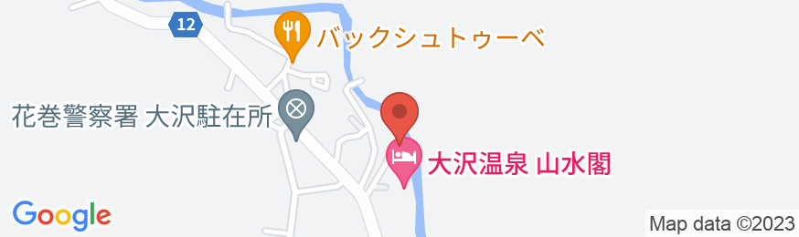 大沢温泉 自炊部の地図