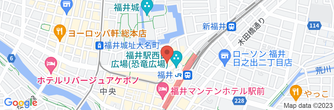 福井プラザホテルの地図