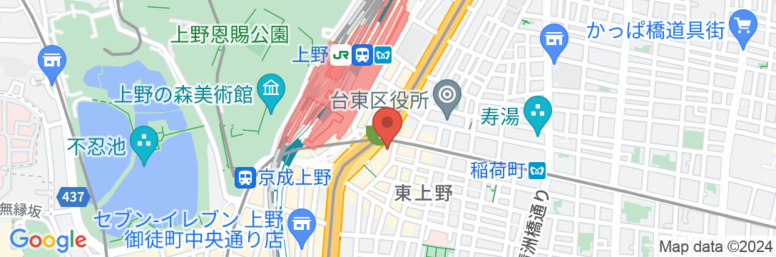 三井ガーデンホテル上野の地図