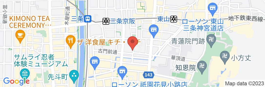 京の宿 祇園青雲庵の地図