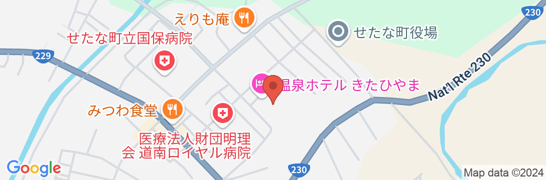 温泉ホテル きたひやまの地図