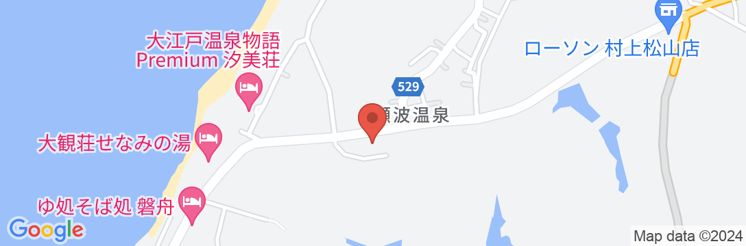 瀬波温泉 開湯の宿 大和屋旅館の地図