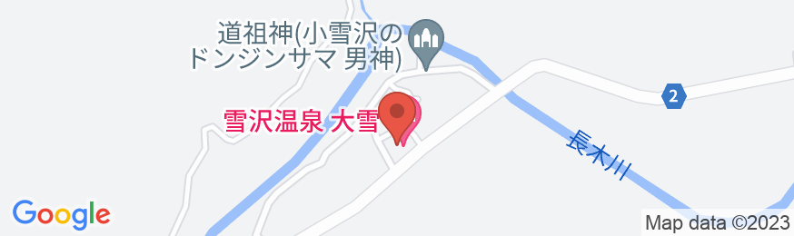 雪沢温泉 大雪の地図